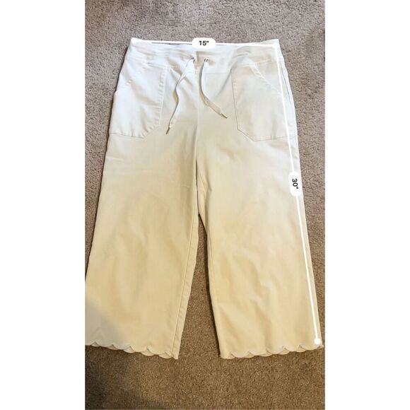 Chicos Weekender White Tie Capri size M/8 - Picture 5 of 9